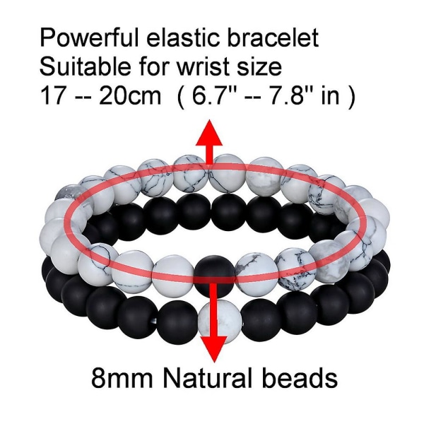 Matt onyxsten och tigerögonkombinationssömmar med cubic zirkon Handsmycken Pärlor Armband Elastisk Stretch Armband för män (roséguld)