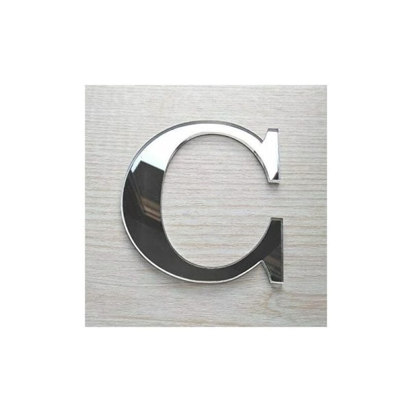 Självhäftande spegelbokstäver - bokstaven C & - höjd 10 cm - självhäftande initial - spegelalfabetet - plexiglasdekoration - alfabetet 26 bokstäver CHAM