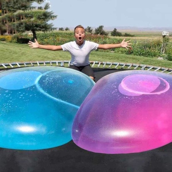 2 bubbla uppblåsbar boll, genomskinlig rivsäker studsboll, uppblåsbar överdimensionerad boll, vattenballong, för barnfest utomhuslek130 cm