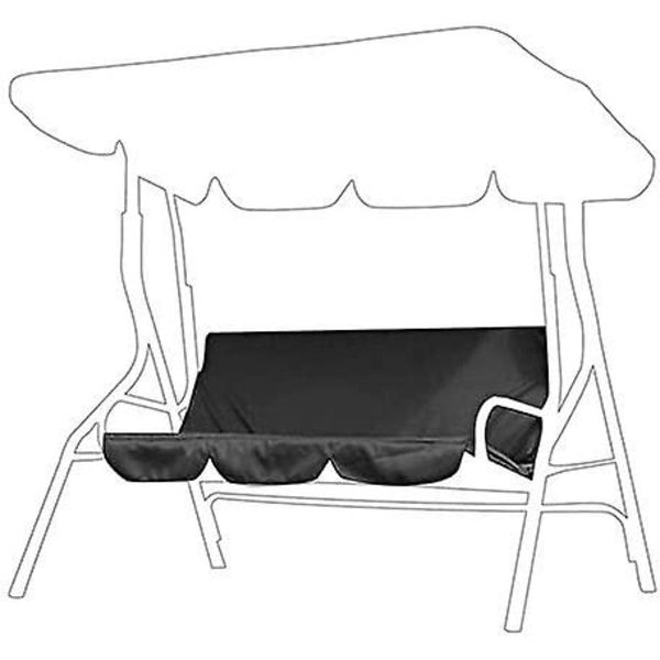 (svart) swing cover, flera färger gunga Vattentät kudde ersättning 3-sits stol cover för utomhus gunga