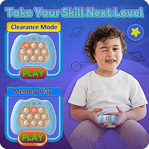 Pop Game Sensory Fidget Toys For Kids, Aionly Light Up Pattern Popping Game, Puzzle Pop Bubble Game Controller Machine, Push Pop Stress Leker