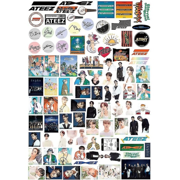 Stickers 92st Ateez Sticker Pack Zero: Fever Part.3 Album Sticker Pack Vattentät Anime Sticker Kpop Ateez Sticker