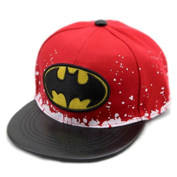 Sipin Kids Unisex Pojkar Flickor Batman Spotted Baseball Cap Justerbar (röd)