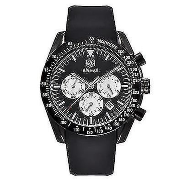 Watches waterproof men's quartz watch black and white