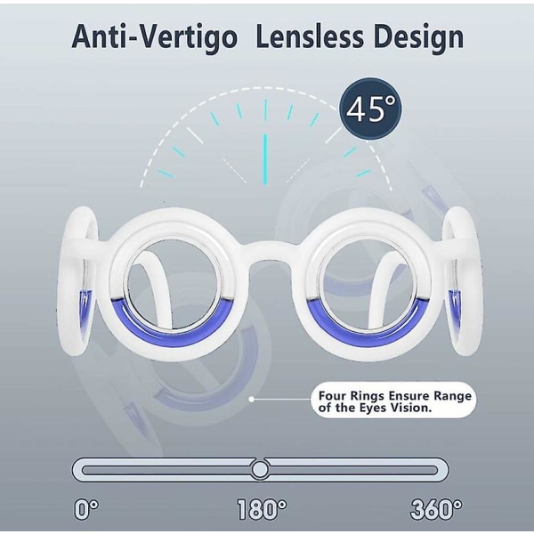 Vita smarta glasögon mot åksjuka, ultralätta bärbara glasögon mot illamående, minska luftsjuka, sjösjuka glasögon för sportresespel, S