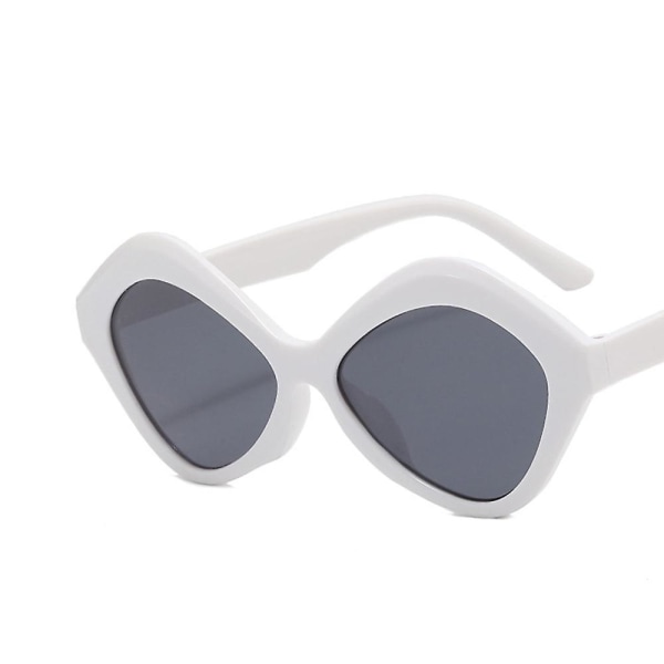 Creative aurinkolasit Yksilöllinen muotoilu Auringonsuoja Anti-Glare silmälasit (valkoinen harmaa)