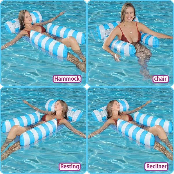 Uppblåsbar poolstol, multi , 4 i 1 uppblåsbar poolbojmadrass, uppblåsbar poolmadrass för vuxna, poolmadrass för strand, fest, Vaca
