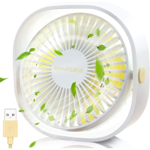 Small Personal Usb Desk Fan, 3-speed Usb Powered Portable Desk Fan, High Wind, Quiet Operation, For Outdoor Travel In The Home Office Car (natural Whi