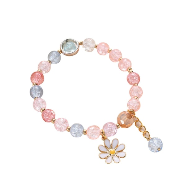 Armbånd med solsikke små tusenfryd imitert glass smykker gaver til jenter (stil4)