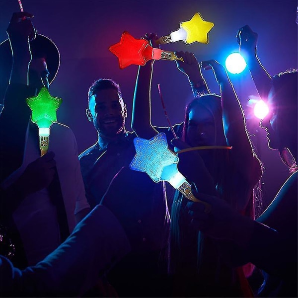 Led Glow Stick Hjerte Stjerneform Lysende Concert Cheering Tube Party Light Stick（A9)