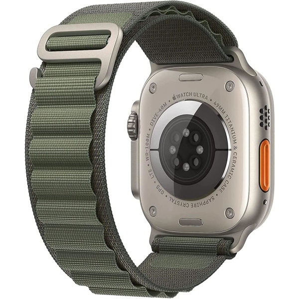 Alpine Loop -yhteensopiva Apple Watch -rannekkeen kanssa 42 mm 44 mm 45 mm 49 mm, Tekstiili Ylon Kestävä Alpine Loop Metallisella G-koukulla Yhteensopiva Applen kanssa