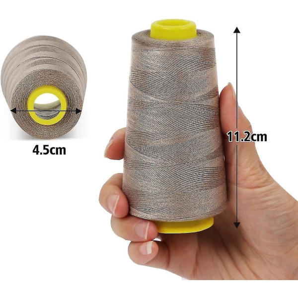 5 stk spoler af polyester symaskine tråd 13715 meter pr perfekt