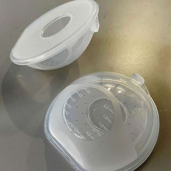 2 kpl rintamaidonkerääjä Bpa-vapaa silikoni, puettava maidonsäästökuppi Vuodonkestävä uudelleenkäytettävä rintamaidon säilytyskuori (B）