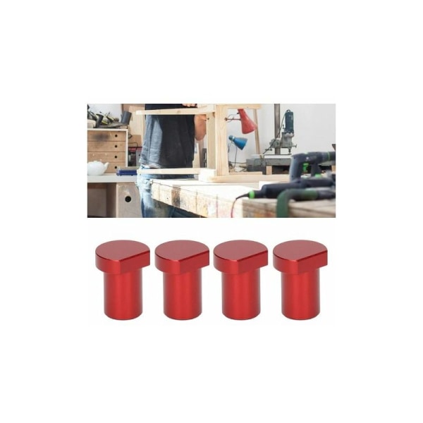 4st träbearbetningsskrivbord gränsblock, träbearbetningsbänk gränskortblock 20 mm diameter, röd