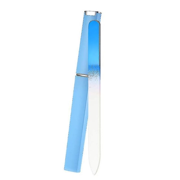 3 Pack Crystal Glass -kynsiviila case kanssa, kynsiviilat luonnolliseen kynsilasiviilaan Ammattimainen manikyyrikynsityökalu lasiviila