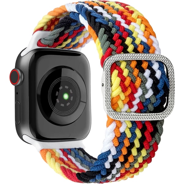 Stretchiga nylon kompatibla med Apple Watch 42 mm 44 mm 45 mm, justerbara elastiska sportband för kvinnor och män för Iwatch Series 7 6 5 4 3 2
