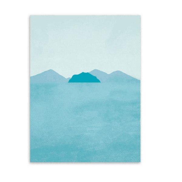 Shxx Wekity Natural Ocean Scenery Väggkonst Canvas Print Affisch, Enkel Mode Akvarell Konst Ritning Dekor För Hem Vardagsrum Sovrum Kontor Och Ch