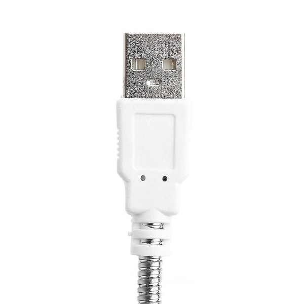 Flexibel Metall Slang USB-adapterkabel Förlängningssladd För Lampa Fläkt (Vit)