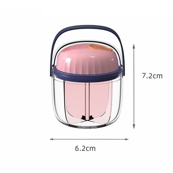 Pyörivä sinetöity lääkeannostelija, kosteudenkestävä läpinäkyvä lääkkeiden säilytyslaatikko matkaa varten (M, harmaa)