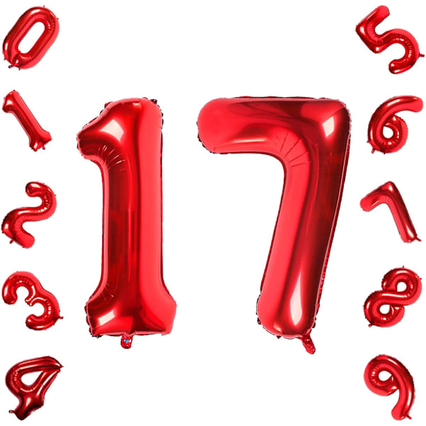 Red Number 30 Balloons,40 Inch Birthday Number Balloon Party Decorations Supplies Helium Foil Mylar Digital Balloons (red Number 30)