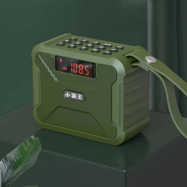 W28 Outdoor Walkman Player Radio Bluetooth -högtalare Litet ljud Handradio Grön