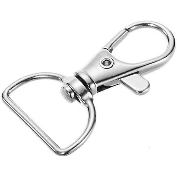 50 Pakk Premium Metall Hummerklo-Spenner 360° Svingbar Trigger Snap Kroker Av Swivel Clasps Med D-Ring (D-Ring Innvendig Bredde 1 Tomme)