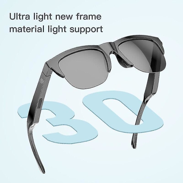 Bluetooth Glasses F06 Smart Bluetooth Sunglasses Open-ear Stereo Headset Black
