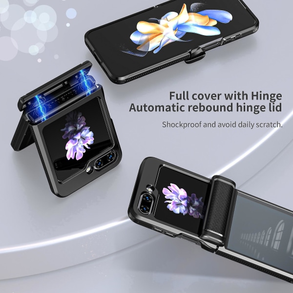 Z Fold 5-deksel Gjennomsiktig telefondeksel Støtsikkert anti-ripe-deksel til Samsung Galaxy Z Fold 5 (svart)