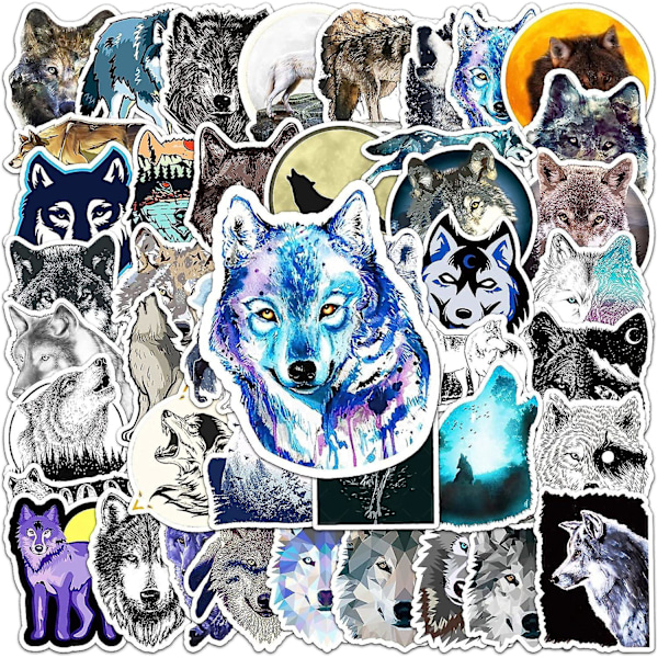 Wolf Stickers (50pcs) For Water Bottle Laptop,waterproof Vinyl Sticker Gift Decals For Kids, Teen Girls, Teens(wolf)