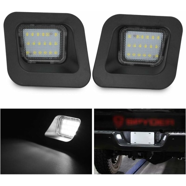 LED-nummerskyltljus Superbright 6000K vit diamantmonteringslampa Inbyggd Canbus-ersättning för 2003-2018 Dodge R AM 1500 2500 3500 Pickup