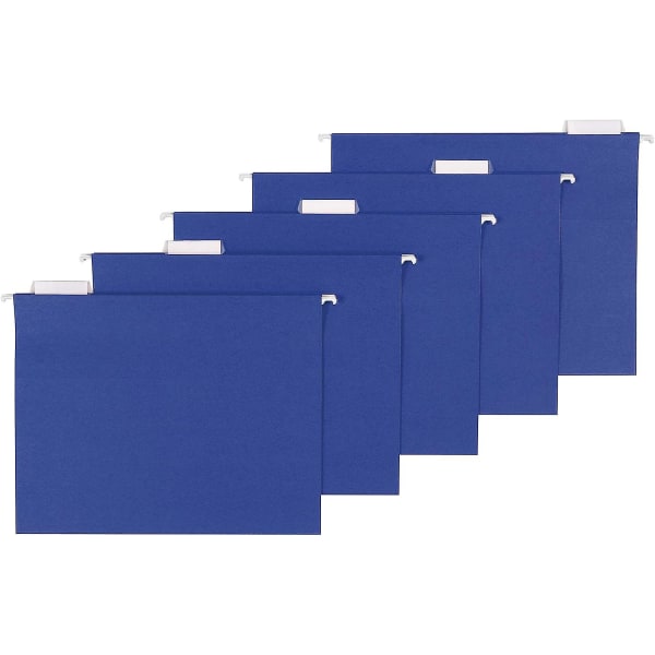 Hanging File Folders, Letter Size, Navy Blue, 25-pack