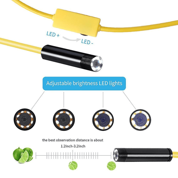 Endoscope Ultra-clair 1200p Apple Android Wifi Endoscope De Tlphone Portable 8mm Endoscope Industriel