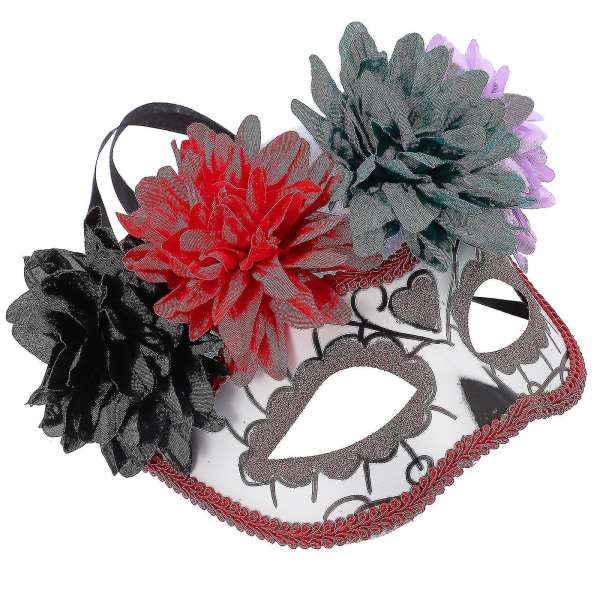 Day Of The Dead Flower Skull Mask Koristeellinen Day Of The Dead Mask Cosplay
