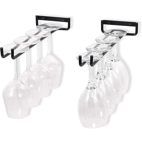 Glashållare Hängande Glashållare För Vinglas, Ölglassvart1st