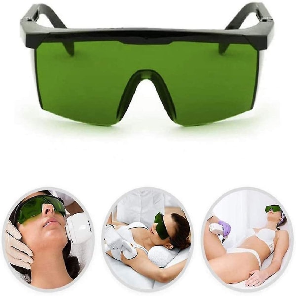 Brillebeskyttelse Vernebriller, Uv-laserbeskyttelse Skjønnhetsutstyr Briller for leger, sykepleiere og laserteknikere, 1 pakke, mørkegrønn