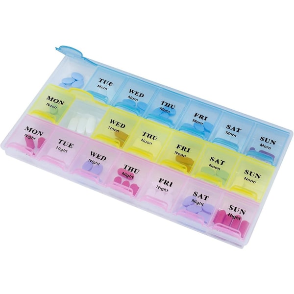 Weekly Pill Organizer, Three-times-a-day, 1 Pill Organizer