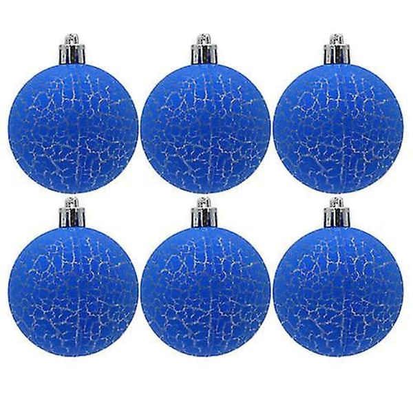 6x Julgranskulor Smågranskulor Xmas Tree Hängande Prydnad Hem Party Dekoration Blå (blå)