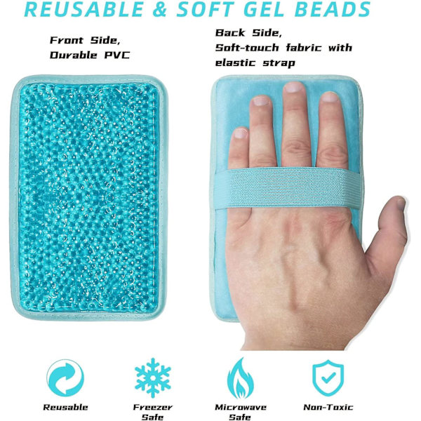 bl 1pack gel Beads Ice Pack Ice Bag med rem teranv ndbar Hot