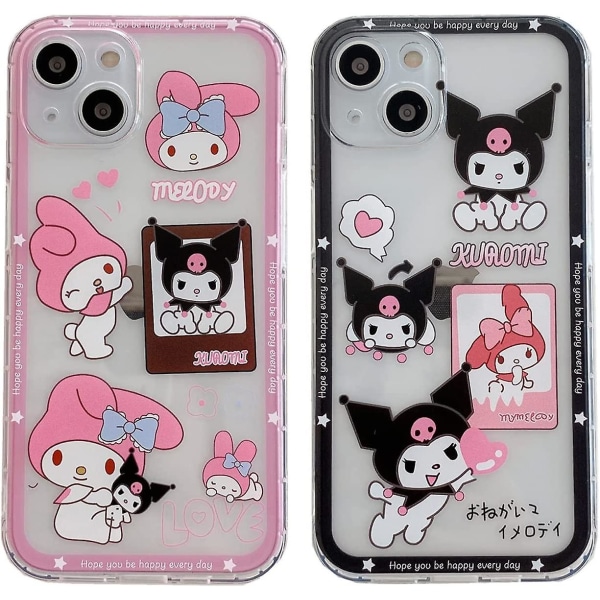 Kawaii Iphone 11 Case 2-pack Söt tecknad Lovely Little Devil Fun Unikt phone case Kvinnor Flickor Presenter Fru Presenter Case Cover11