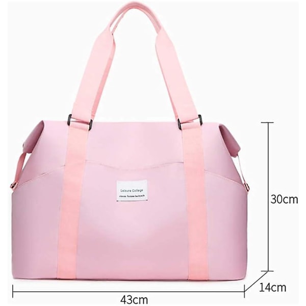 Rejsetaske, stor duffeltaske til kvinder og mænd, vandtæt letvægts duffeltaske (a)