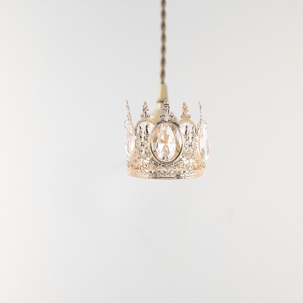 Taklys tilbehør Pendel lys Krystall dekorasjon bordlampe krone ornament