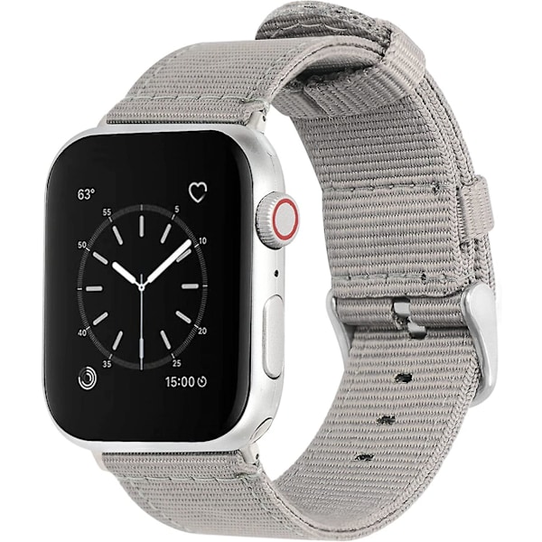 Kestävä Canvas-ranneke Apple Watchille 45mm 41mm 44mm 40mm 42mm 38mm, Premium Nylon-ranneke iWatchille Sery 7 6 5 4 3 2 1 Ba