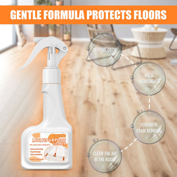 Multipurpose Floor Cleaner Solution Hårdttræs- og laminatgulvrens til mopping og polering af gulv (100 ml)
