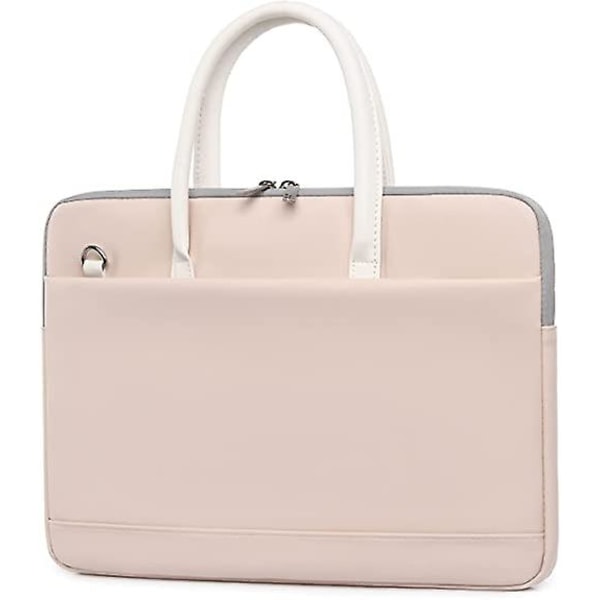 Ljusbeige Laptopväska Axelväska Handväska Satchel Portfölj Business Bag Messenger Pouch 17,4 tum