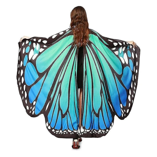 Kvinnor Halloween Party Butterfly Wings Sjal Kompatibel med Flickor Vuxen Festival Dräkt Klä upp KapLila-rosa