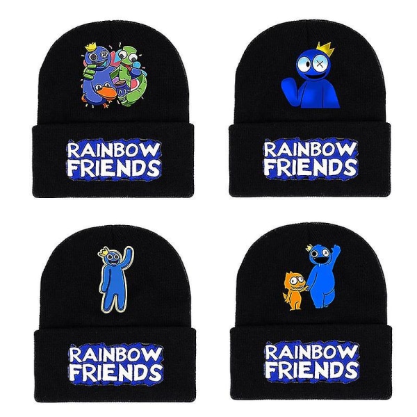 Roblox Rainbow Friends strikket hue Cold Winter Warm Cap Cute Game（A1）