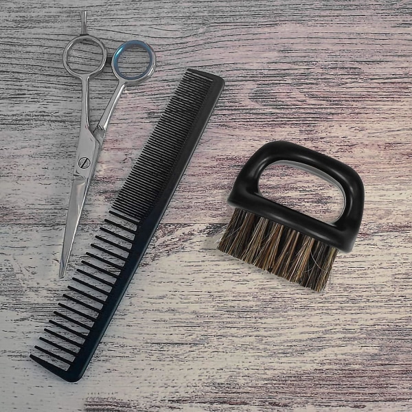 Skäggborste för män Kort borst med plasthandtag, professionella frisörsalongsverktyg Frisörsrakverktyg för mäns skäggstyling Trimning och formning