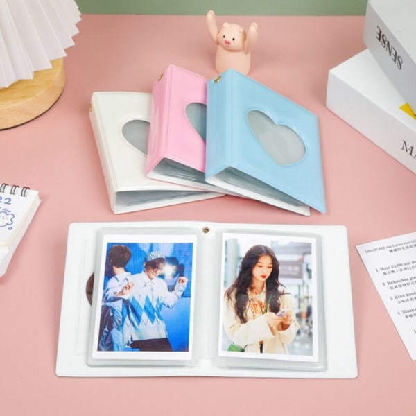 32 fotokorthållare Hjärta 3" Kpop Idol Album Collection Book Organizer