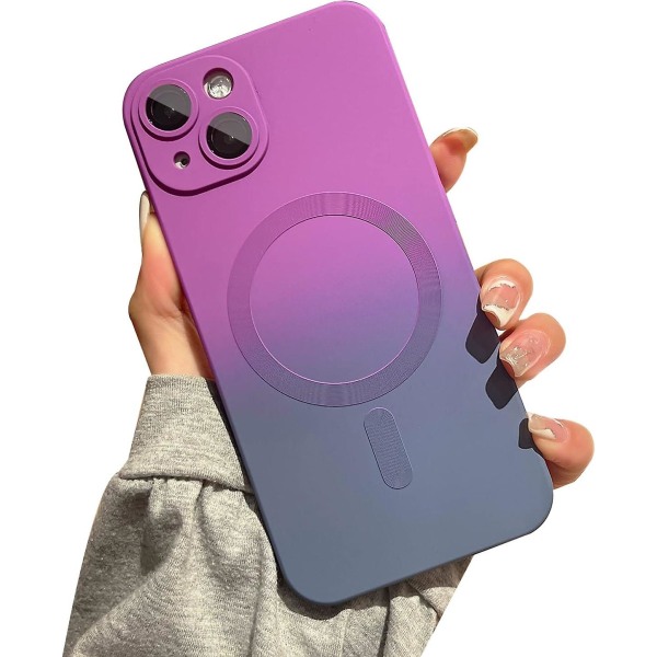 Magnetiskt Iphone 13 case [kompatibelt med Magsafe], sött case med gradientfärg för kvinnor och män, mjukt TPU-stötsäkert med case