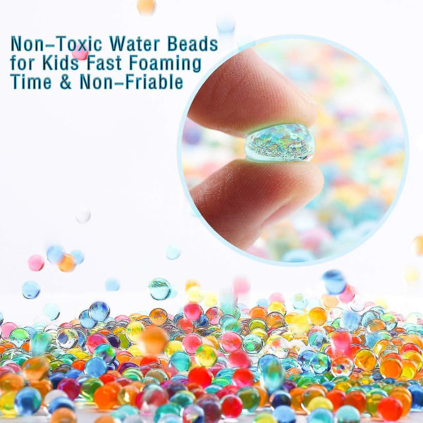 Water Beads, 50,000 Pcs Colorful Water Crystal Beads For Children  Non-toxic, Gel Soil Water, Stress Relief Toys Crystal Beads